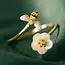 Adjustable Daisy Flower Bee Ring