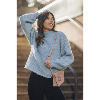 Papillon Cable Knit Pullover With Ribbed Detail (more colours)