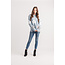 Papillon Daisy Floral Intarsia Step Hem Sweater