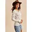 Floral Henley Snap Long Sleeve Top