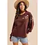 Embroidered Long Sleeve Pullover