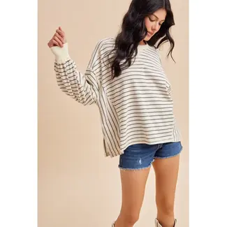 Striped Long Sleeve Pullover