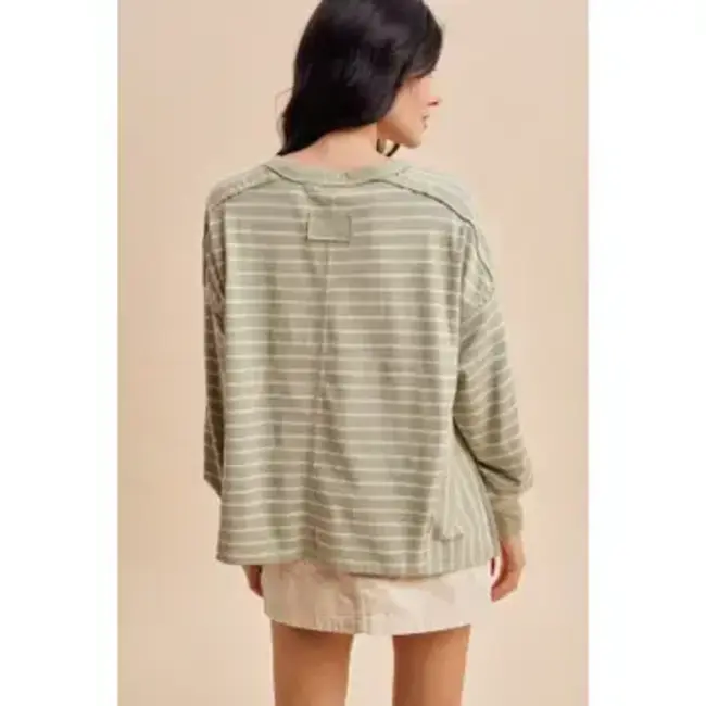Striped Long Sleeve Pullover