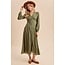 Long Sleeve Button Front Floral Maxi Dress