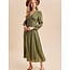Long Sleeve Button Front Floral Maxi Dress