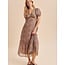 Leopard Print V Neck Maxi Dress