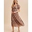 Leopard Print V Neck Maxi Dress