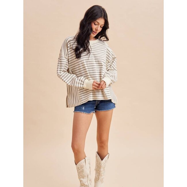 Striped Long Sleeve Pullover