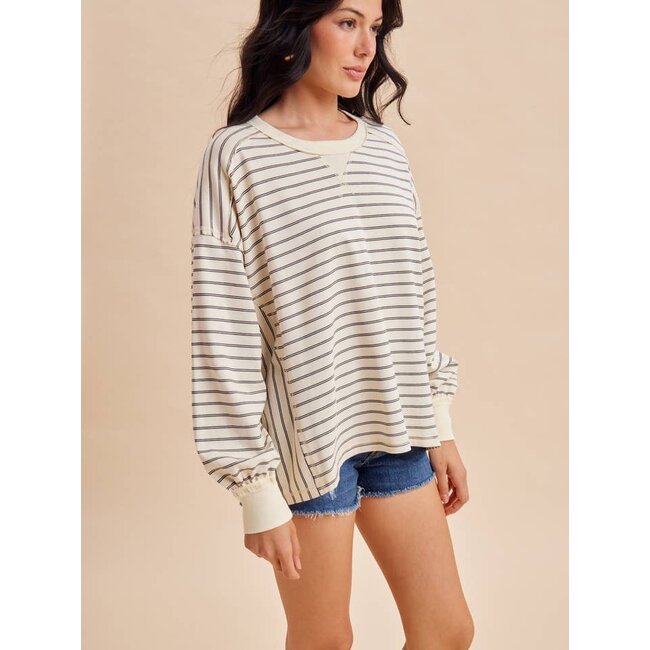 Striped Long Sleeve Pullover