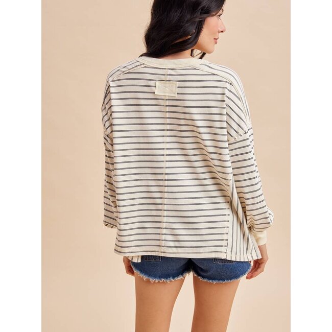 Striped Long Sleeve Pullover