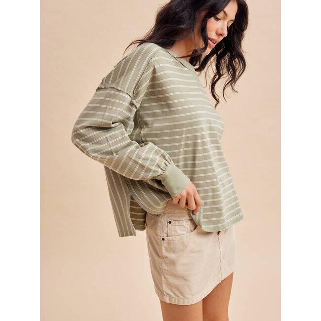 Striped Long Sleeve Pullover