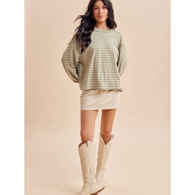 Striped Long Sleeve Pullover