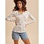 Floral Henley Snap Long Sleeve Top