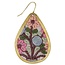 Pastel Bouquet Embroidered Floral Teardrop Earrings