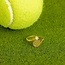 Adjustable Cubic Zirconia Tennis Racket Ring