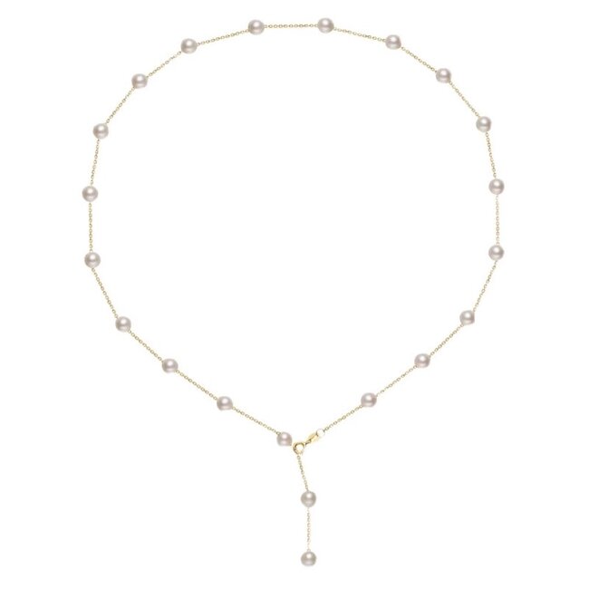 Minimalist Pearl Station Necklace