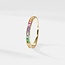 Rainbow Gemstone Ring in Gold