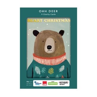 Card Pack of 9 - Festive Bears