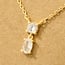Cubic Ziroconia Circle And Oval Pendant Necklace (more colours)