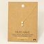 Cubic Ziroconia Circle And Oval Pendant Necklace (more colours)