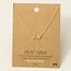 Gold Circle And Teardrop Cubic Zirconia Pendant Necklace (more colours)