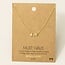 Gold Circle And Teardrop Cubic Zirconia Pendant Necklace (more colours)