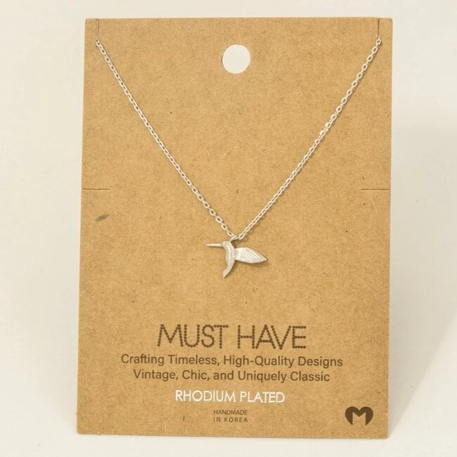 Humming Bird Pendant Necklace (more colours)