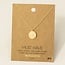 Gold Dipped Etched Mountain Coin Pendant Necklace (more colours)