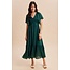 Smocked Washed Satin Midi Dress (More Colours)