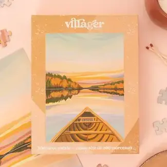 Villager Puzzle Canoeing at Dawn - 500 Piece Puzzle