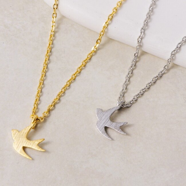 Dainty Bird Pendant Necklace (more colours)