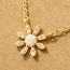 Gold Dipped Mini Opal Flower Pendant Necklace (more colours)