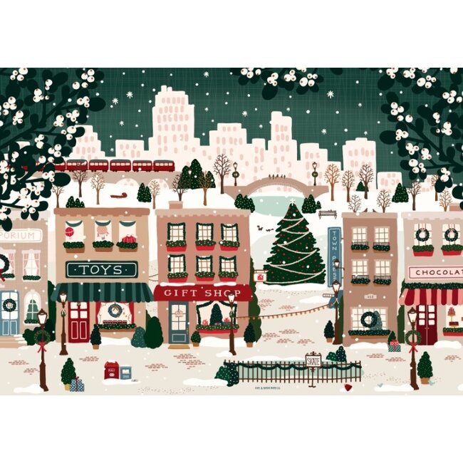 Villager Puzzle Small Town Holiday - 500 Piece Puzzle