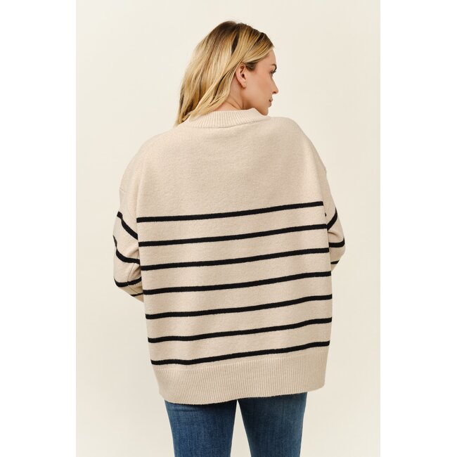 Cheri Oversized Striped Sweater