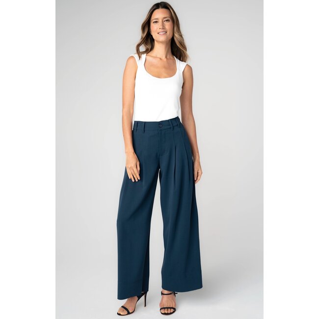 Liverpool Los Angeles High Rise Wide Leg Trouser - Navy