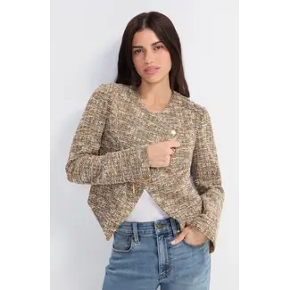 Liverpool Los Angeles Collarless Moto Jacket - Gold Rush