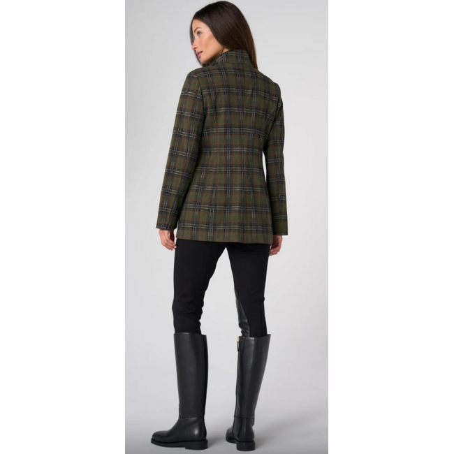 Liverpool Los Angeles Funnel Neck Field Jacket - Olive Multi Tartan Plaid