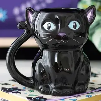 Quanta Distribution Inc Cute and Creepy Cat Shaped Ceramic Mug