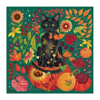 Galison/mudpuppy Whiskers of Autumn 500 Piece Foil Puzzle