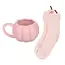 Pink Pumpkin Autumn Mug and Socks Set