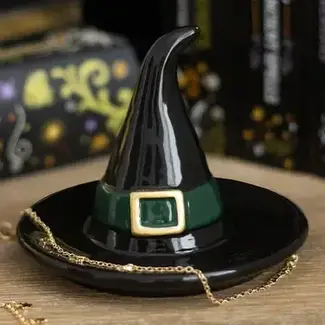 Black Witch Hat Halloween Trinket Dish
