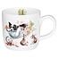 Wrendale 'SLEEPING ON THE JOB' Dog, Cat and Rabbit Mug - 11oz