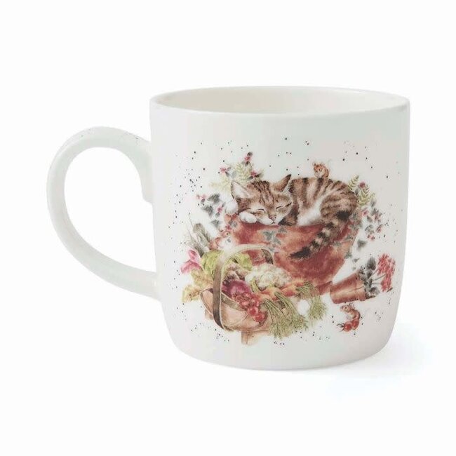 Wrendale 'SLEEPING ON THE JOB' Dog, Cat and Rabbit Mug - 11oz