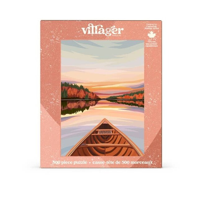 Villager Puzzle Canoeing at Dawn - 500 Piece Puzzle