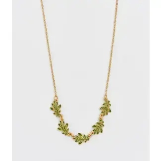 Fable England Oak Leaf Gold Choker Necklace