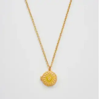 Fable England Sun Locket Necklace