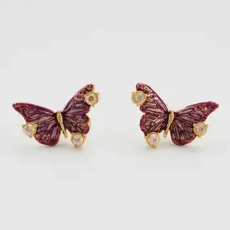 Fable England Eve Butterfly Stud Earrings