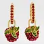 Fable England Orla Raspberry Huggie Earrings