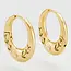 Fable England Niva Mistletoe Hoop Earrings