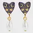 Fable England Jasmine Moon Butterfly Pearl Earrings